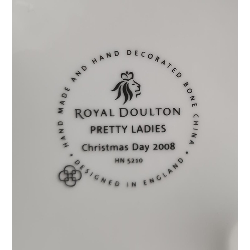 8 - Royal Doulton figures Pretty Ladies 'Christmas Day 2008' HN5210, 'Christmas Day' HN5097, with certif... 