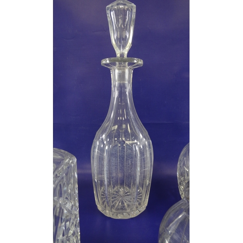 99 - Various glass decanters with stoppers (9)