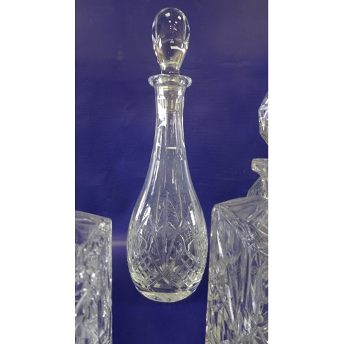 99 - Various glass decanters with stoppers (9)