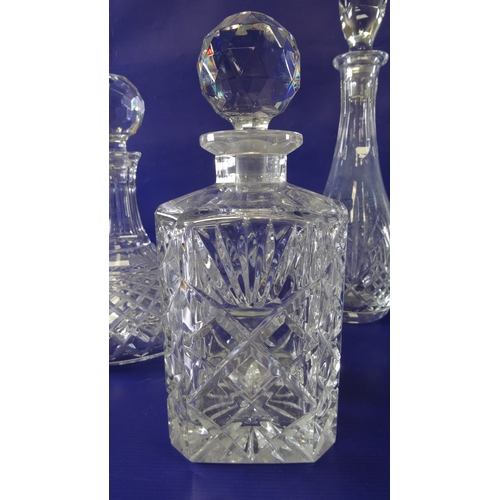 99 - Various glass decanters with stoppers (9)