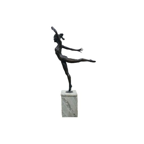 230a - After James Osborne (1940-1992)
 Bronze study of a female dancer, limited edition 3/10, signed to ba... 