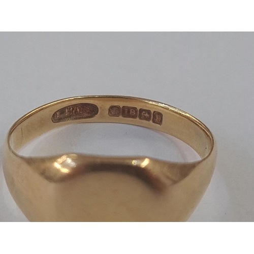 514 - Gent's 18ct gold signet ring, 6.6g approx