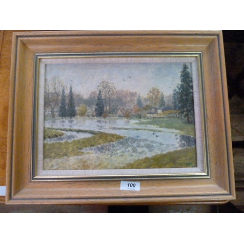 100 - John Bill RWA (late 20th century school) 
 Oil on board
 