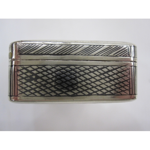 449 - 19th century Russian 84 standard silver snuff box, with assay marks for A Skovronsky, Moscow 1896, w... 