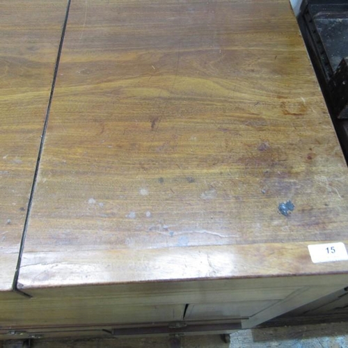 1275 - 19th century mahogany folding washstand/dressing table, the rectangular top opening to reveal assort... 