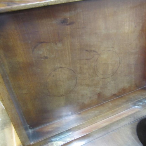 1275 - 19th century mahogany folding washstand/dressing table, the rectangular top opening to reveal assort... 