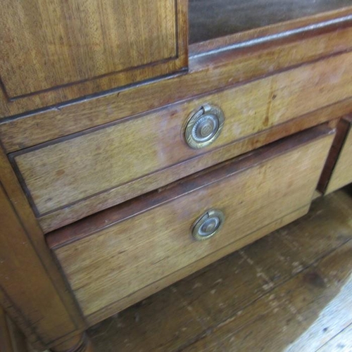 1275 - 19th century mahogany folding washstand/dressing table, the rectangular top opening to reveal assort... 