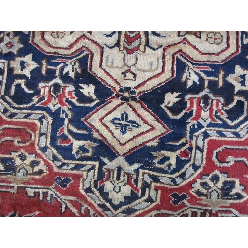 1322 - Persian Kashan carpet, the red ground field with stepped central medallion, the field decorated all ... 