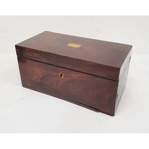 1347 - 19th century rosewood tea caddy of rectangular form