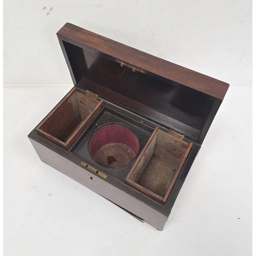 1347 - 19th century rosewood tea caddy of rectangular form