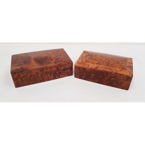 1348 - Two thuya wood rectangular trinket boxes (2)