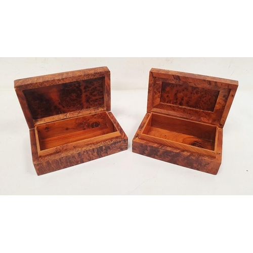 1348 - Two thuya wood rectangular trinket boxes (2)