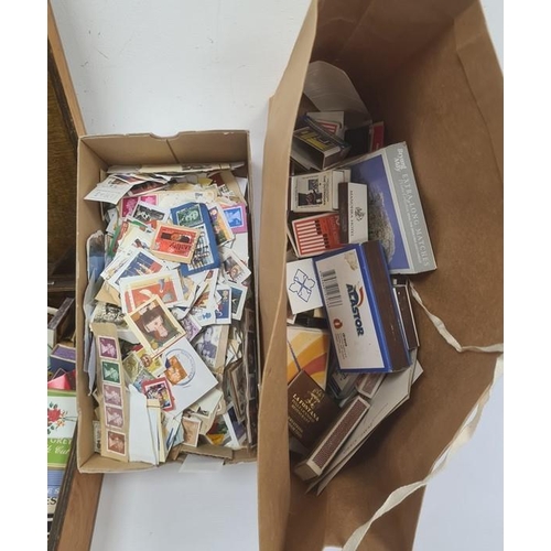 172 - Quantity of matchboxes, collection of matchbox covers and sundry stamps