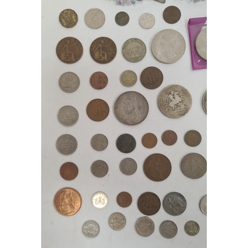 219 - Quantity of British and foreign coinage, Victorian and later