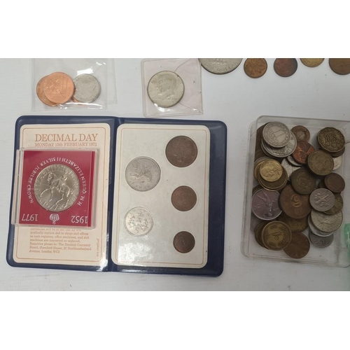 225 - Quantity of British and other coinage, 19th century onwards and a small quantity of jewellery