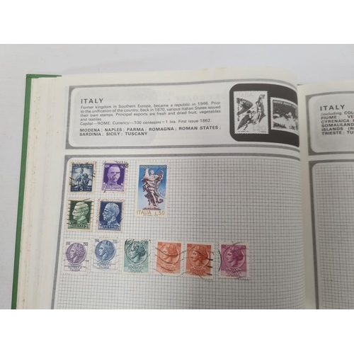 228 - The Meteor Stamp Album and contents of all world stamps, assorted first day covers and another album