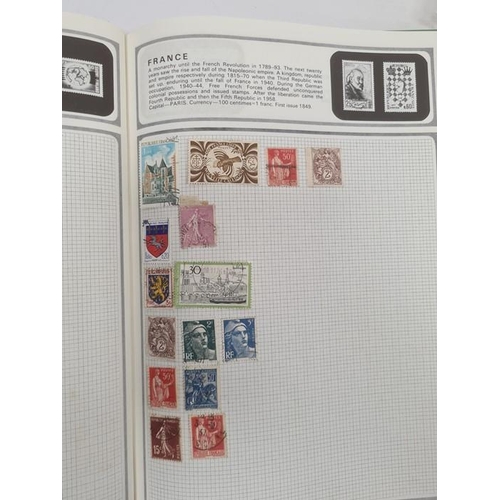 228 - The Meteor Stamp Album and contents of all world stamps, assorted first day covers and another album