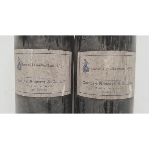 256 - Two bottles of 1950 Leoville-Barton with Quellyn Roberts & Co, Chester label (2) (Provenance - this ... 