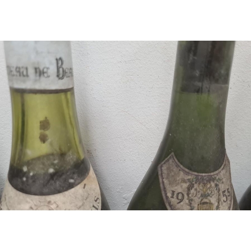 258 - Two bottles of 1971 Le Corton (labels damaged), another of Corton 1955 (low level) and four other bo... 