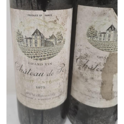 259 - Four bottles of Chateau de Pez St. Estephe to include two bottles 1975, one of 1979 and the other un... 