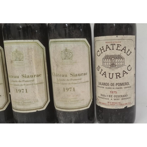 263 - Six bottles of 1971 Chateau Siaurac, Lalande de Pomerol and three bottles of 1975 Chateau Siaurac (9... 