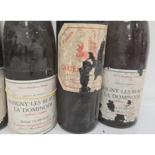 264 - Four bottles of 1972 Savigny-les-Beaune La Dominode, one bottle of Chateau Montlabert (label missing... 