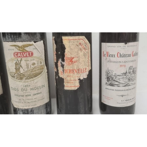 271 - Two bottles of 1955 Calvet Clos du Moulin, one bottle of 1994 Chateau De Ferrand Saint-Emilion, two ... 