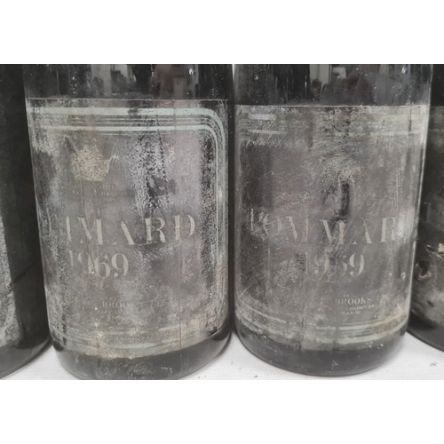 283 - Eight bottles of 1969 Pommard, Justerini & Brooks, London label (8)  (Provenance - this lot has been... 