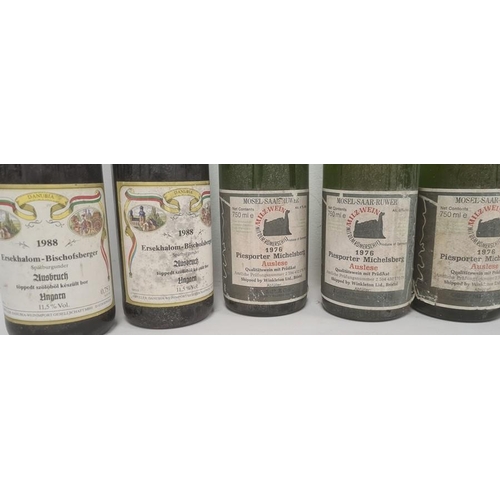 294 - Four bottles of 1976 Somlo Var-Berg Somlo, three bottles of 1976 Mosel Piesporter Michelsberg, a bot... 