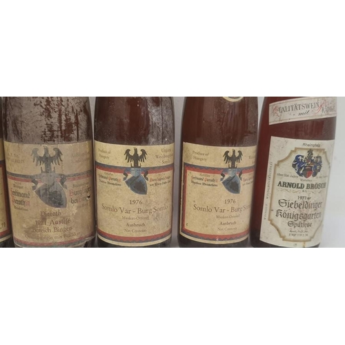 294 - Four bottles of 1976 Somlo Var-Berg Somlo, three bottles of 1976 Mosel Piesporter Michelsberg, a bot... 