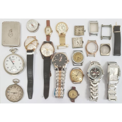 315 - Quantity of gent's watches to include Everite King wristwatch, Poljot wristwatch, Sekonda pocket wat... 