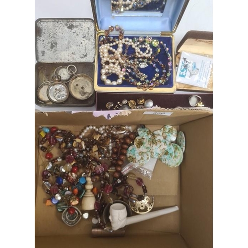 350 - Quantity of costume jewellery to include pendants, necklaces, silver ring, silver miniature circular... 