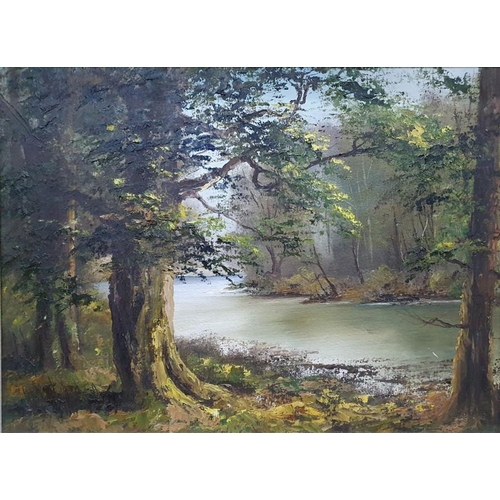 377 - Quantity of pictures and prints to include 20th century oil on canvas, river scene (9)