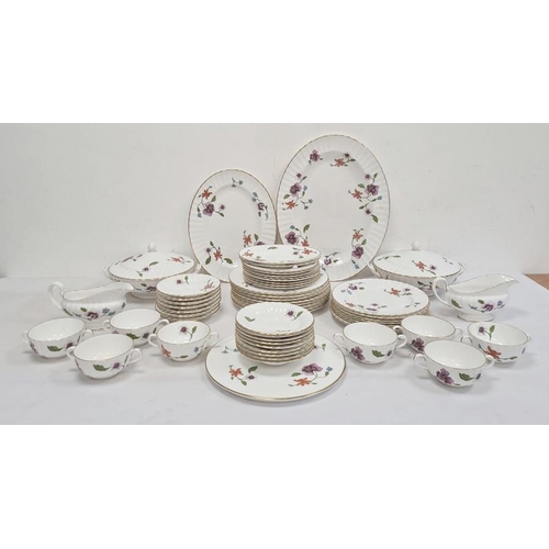 38 - Royal Worcester china dinner service, Astley pattern, mainly for eight persons to include two sauceb... 