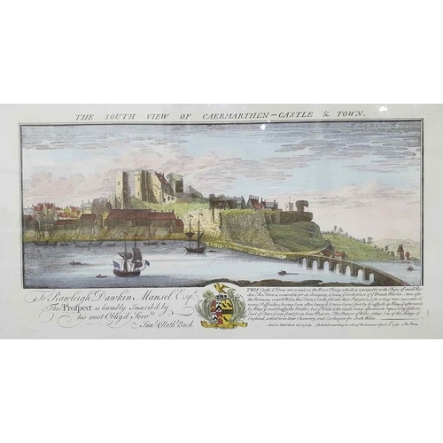 384 - After Samuel and Nathaniel Buck 
 Four reproduction colour prints 
 South East View of Warwick Castl... 