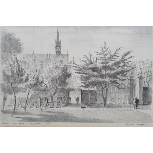 398 - Edward Ardizzone (1900-1979) 
 Pair of lithographs 
 Two views of Trinity College, Oxford 