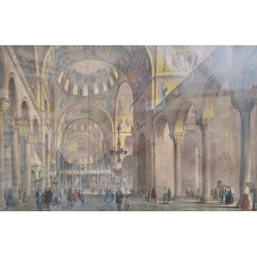 404 - After Giovanni Pividor (1812-1872) 
 Coloured lithographs
 Six Venetian views, each 16cm x 25cm (6)