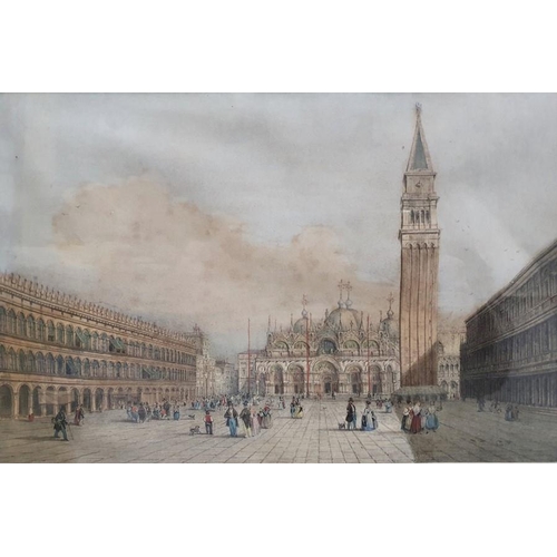 404 - After Giovanni Pividor (1812-1872) 
 Coloured lithographs
 Six Venetian views, each 16cm x 25cm (6)