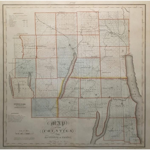 405A - After David Burr 
 Map of the County of Seneca, 38cm x 31cm 
 Map of the Counties of Ontario and Yat... 