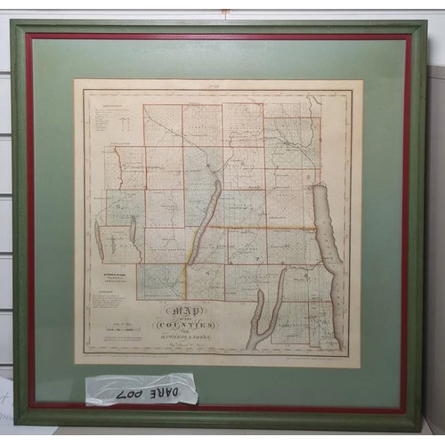 405A - After David Burr 
 Map of the County of Seneca, 38cm x 31cm 
 Map of the Counties of Ontario and Yat... 