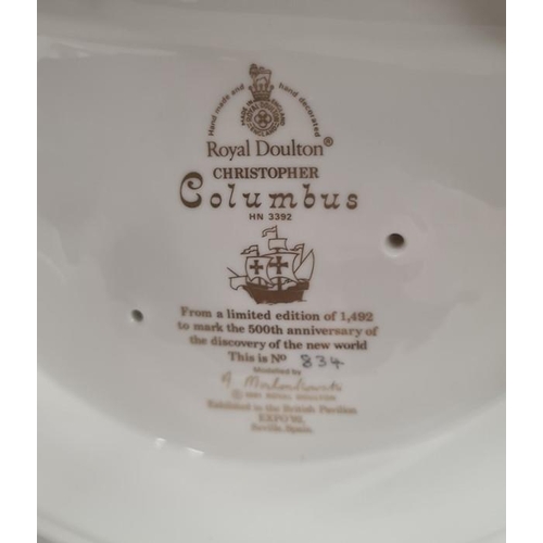 41 - Royal Doulton limited edition figure Columbus, to mark 500th anniversary of the discovery of the New... 