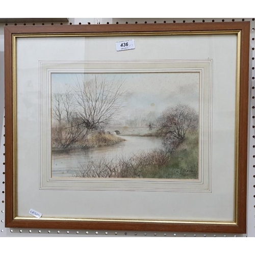 436 - E V Jackson (19th century school)
 Watercolour
 Coastal Scene, signed lower right and dated 1884
 18... 