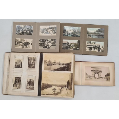 119 - Early 20th century 'Roma' photograph album, two early photograph albums one of India and a late 19th... 
