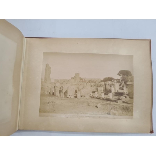 119 - Early 20th century 'Roma' photograph album, two early photograph albums one of India and a late 19th... 