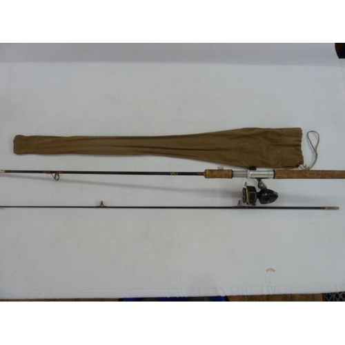 127 - Intrepid Black Prince fishing reel and fishing rod