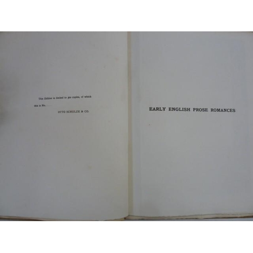 19 - Thoms, William John  'Early English Prose Romances ' 3 vols, publ. Otto Schulze (1904), vol. I 'Robe... 