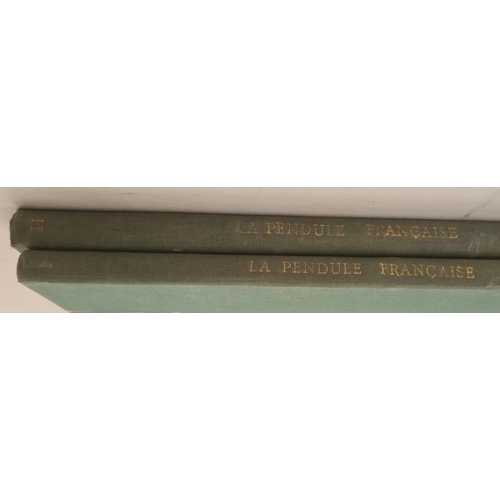 51 - Bound copies of 'La Pendule Francaise' Tardy, Paris, rebound, marbled boards, quarter green cloth, m... 