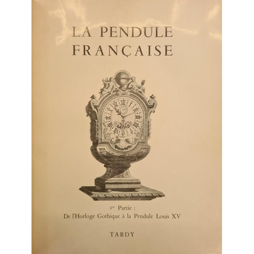 51 - Bound copies of 'La Pendule Francaise' Tardy, Paris, rebound, marbled boards, quarter green cloth, m... 