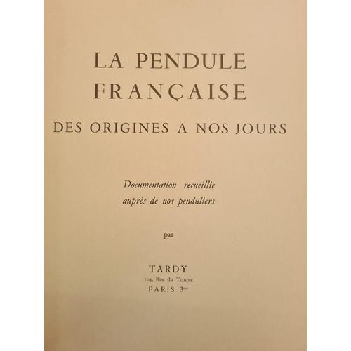 51 - Bound copies of 'La Pendule Francaise' Tardy, Paris, rebound, marbled boards, quarter green cloth, m... 