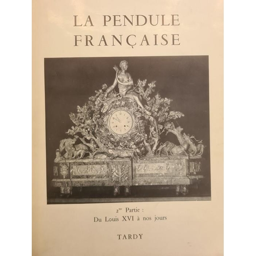 51 - Bound copies of 'La Pendule Francaise' Tardy, Paris, rebound, marbled boards, quarter green cloth, m... 